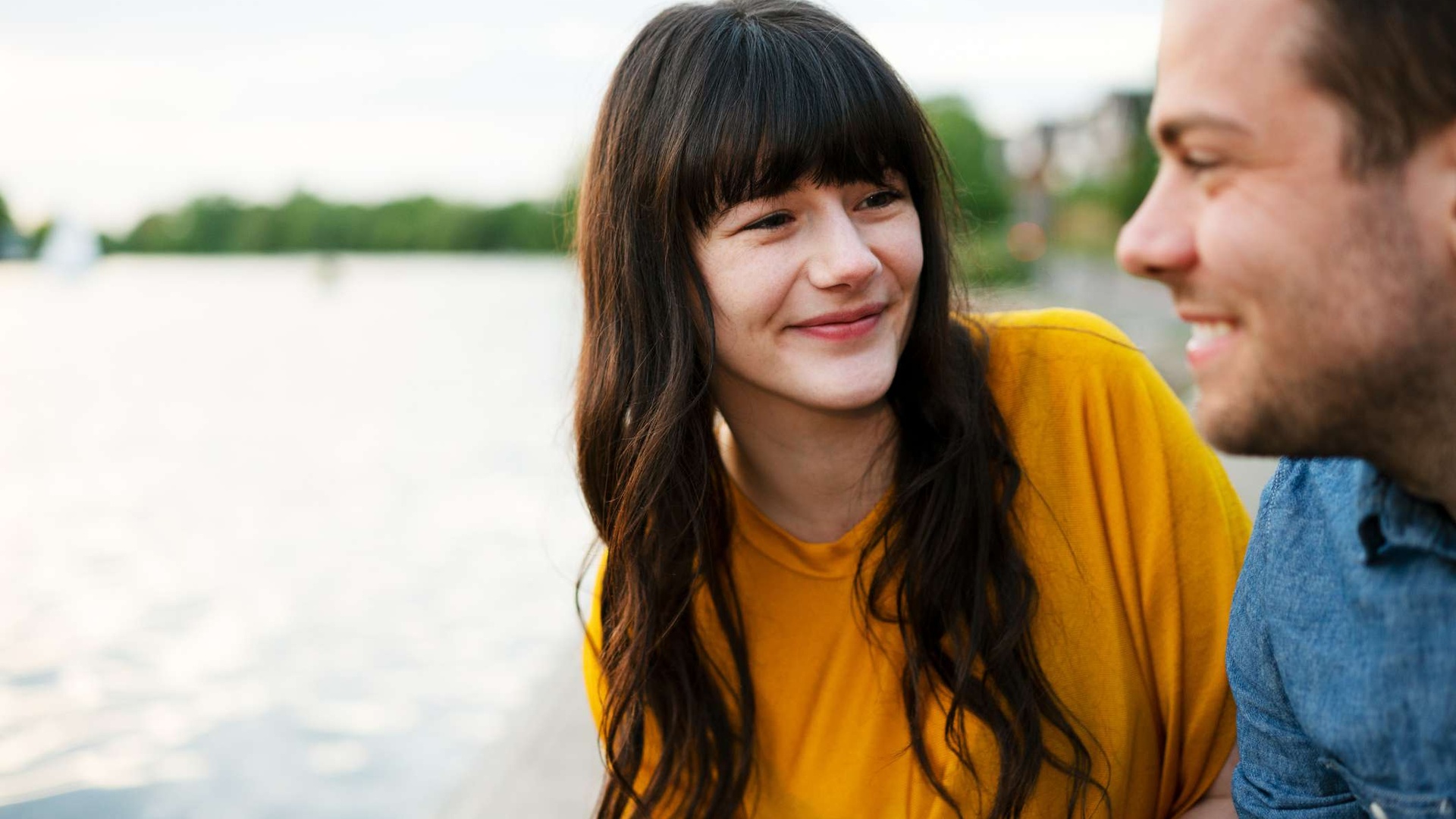 Two people having a meaningful conversation